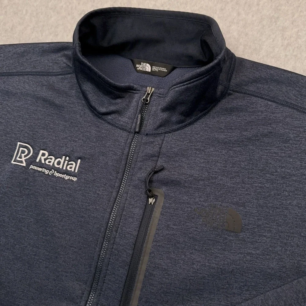 The North Face Skyline 1/2 Zip Fleece Men's XXL‎ Blue Mock Neck Embroidered